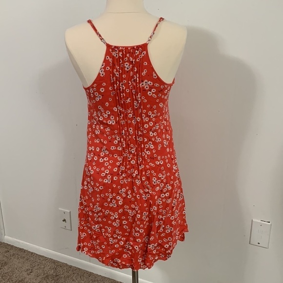 Sanctuary Minidress adjustable spaghetti strap lined gathered extra ruffle bottm - Picture 4 of 7